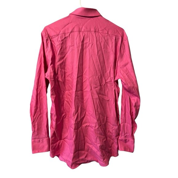 Psycho Bunny Modern Fit Stretch Non Iron Pink Long Sleeve Button Shirt Size 15.5 - Picture 2 of 16